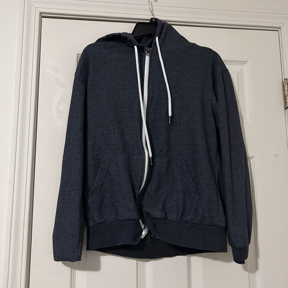 Mens Blue Zip Up